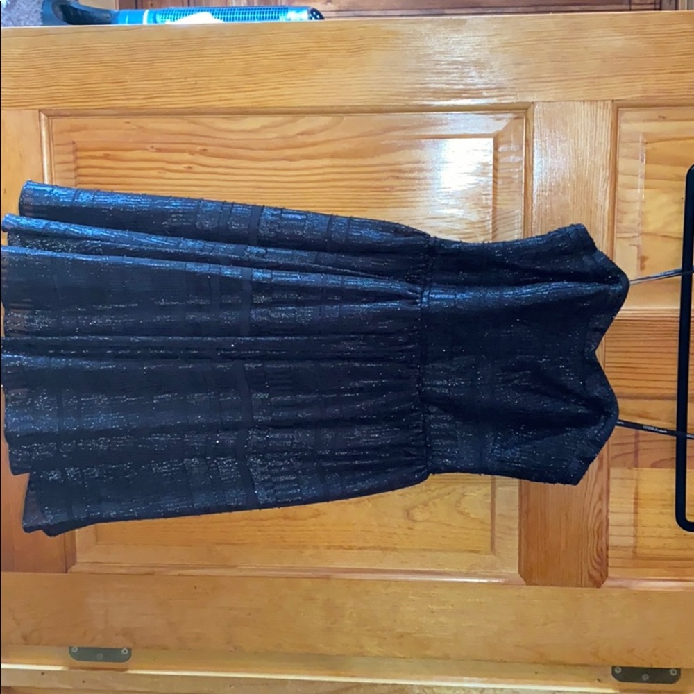 Guess Black Shimmer strapless dress